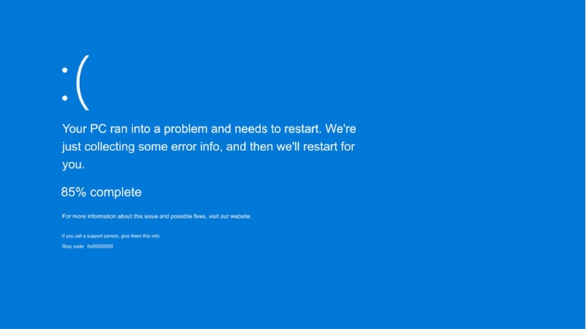 Blue screen of death in Windows 10 or later version