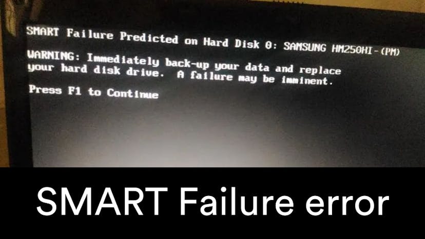 SMART failure predicted on hard drive error