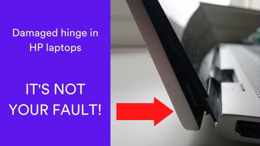 Damaged hinges on HP laptops Damaged hinges on HP laptops