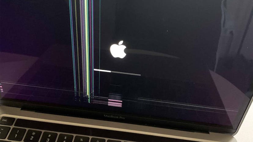 Cracked Apple MacBook Pro screen