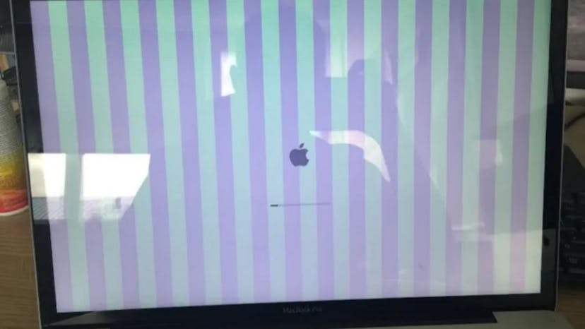 Video card failure showing vertical lines on screen